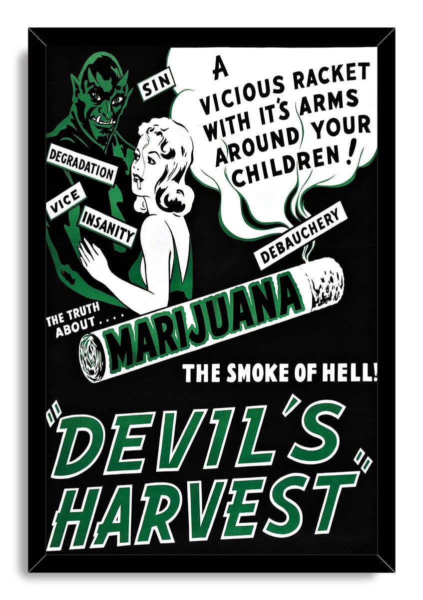 Devil's Harvest Anti-Marijuana Propaganda Decorative Painting (paper and canvas) art poster printing print