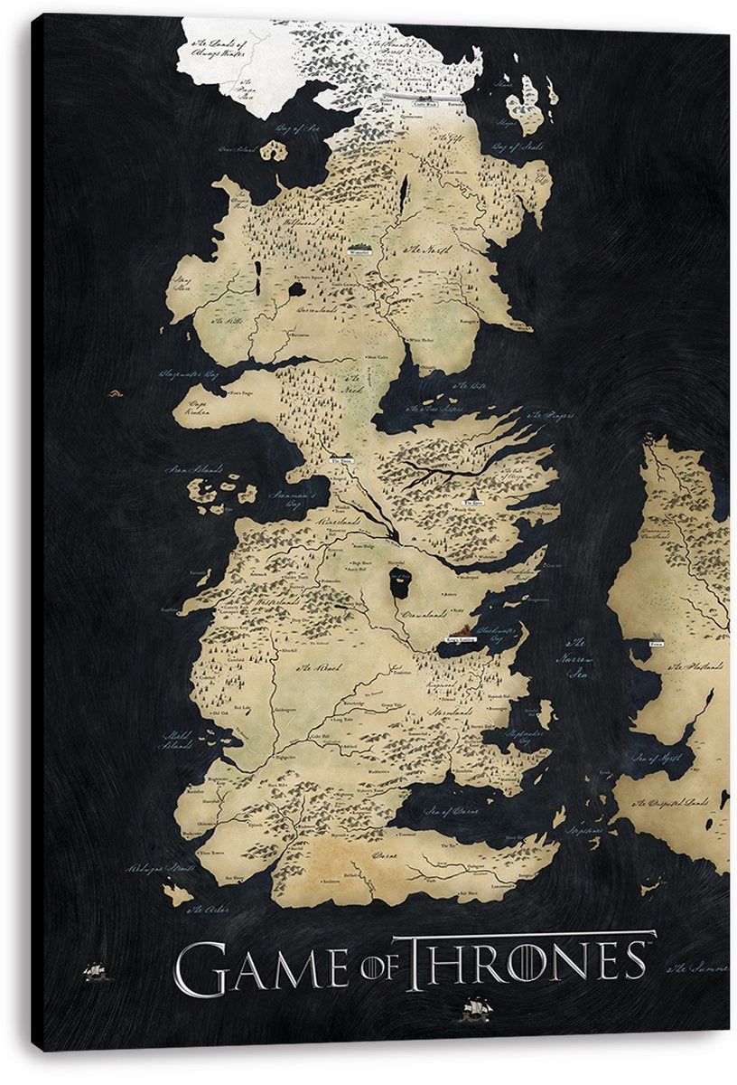 Game of Thrones Map Decorative Painting (paper and canvas) art poster printing print