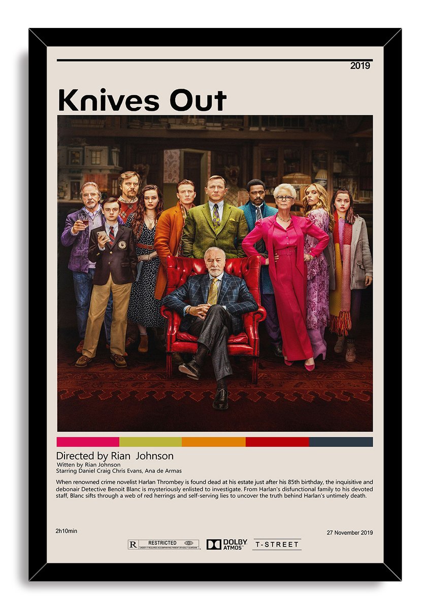 Knives Out Movie Poster Decorative Painting (paper and canvas) art poster printing print