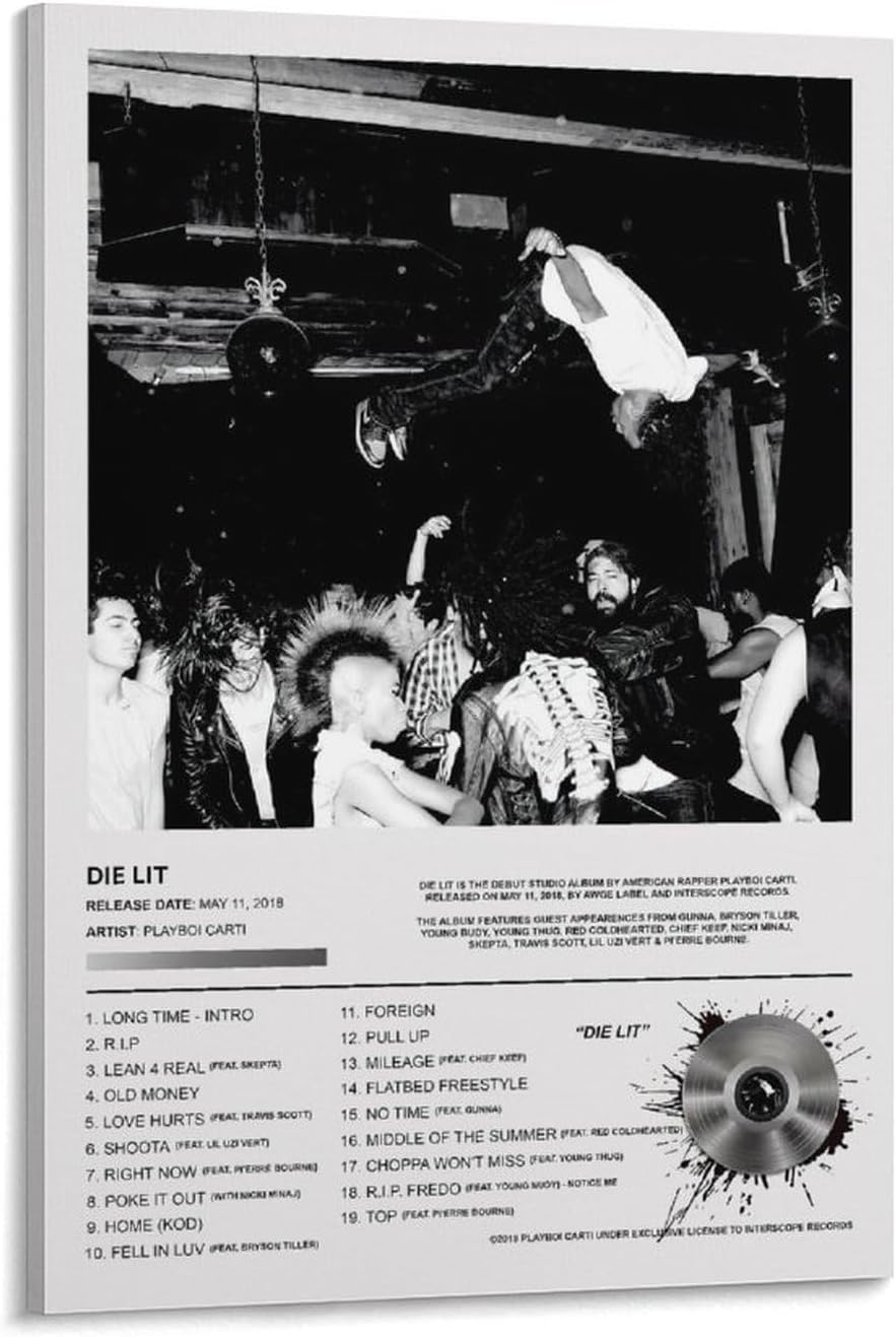 Die Lit Album Poster Wall Art Print Home Bathroom (paper and canvas) art poster printing print