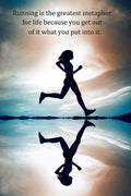 Running Silhouette Motivational Quote Decorative Painting (paper and canvas) art poster printing print