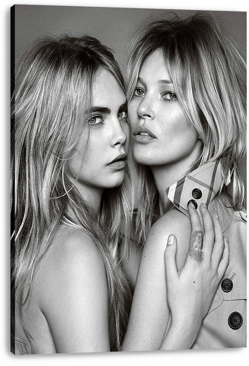 Cara Delevingne and Kate Moss Decorative Painting (paper and canvas) art poster printing print