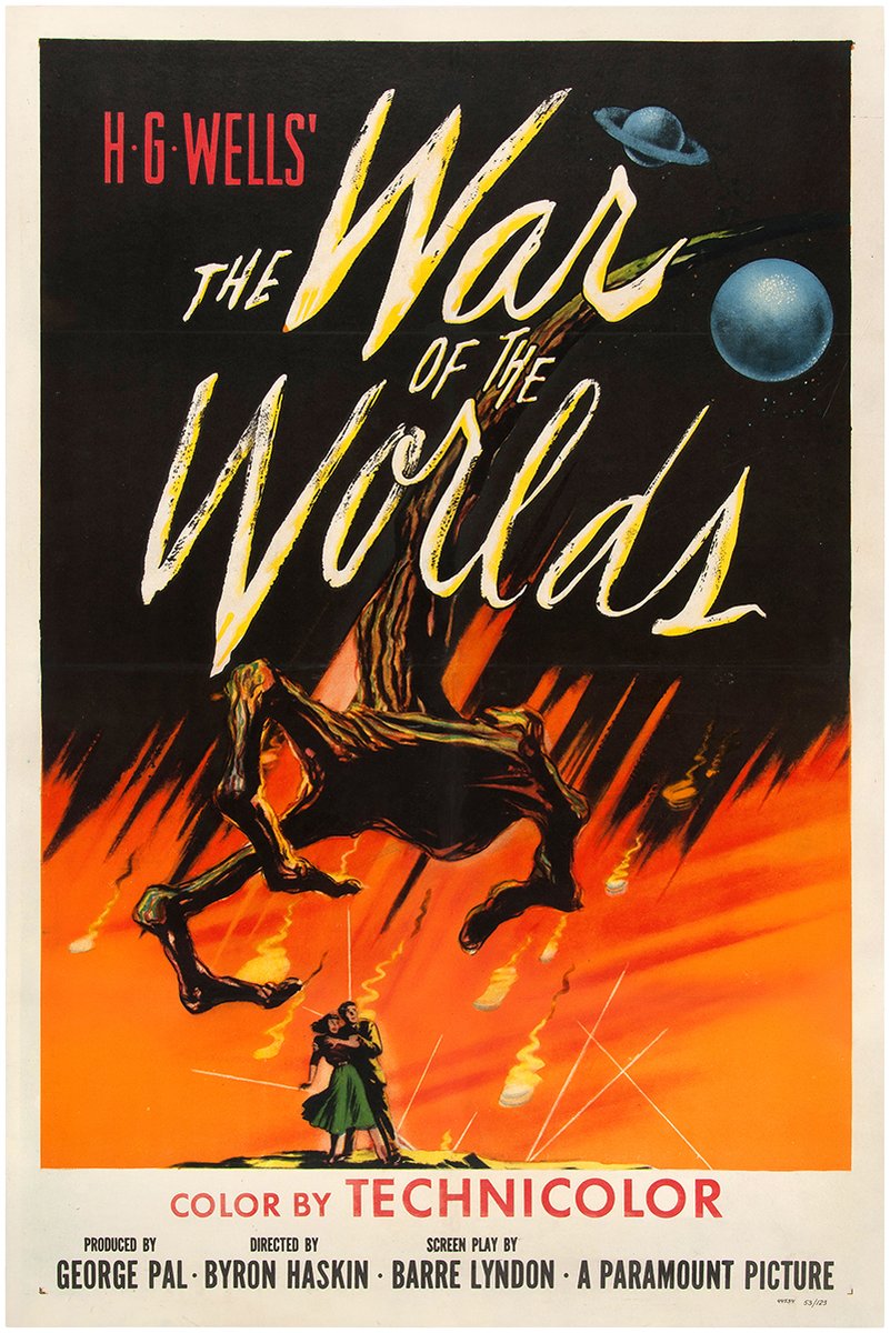 H.G. Wells' The War of the Worlds Movie Poster Decorative Painting (paper and canvas) art poster printing print