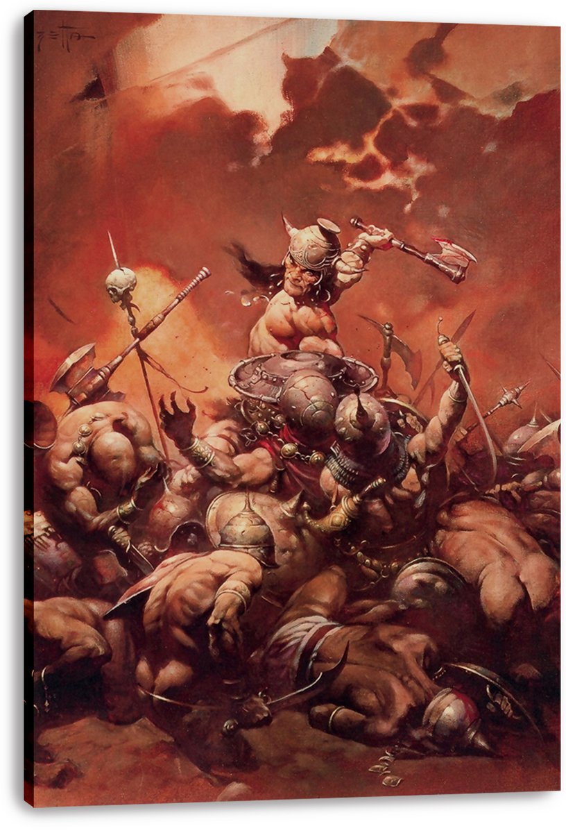 Barbarian Warrior Battle Decorative Painting (paper and canvas) art poster printing print