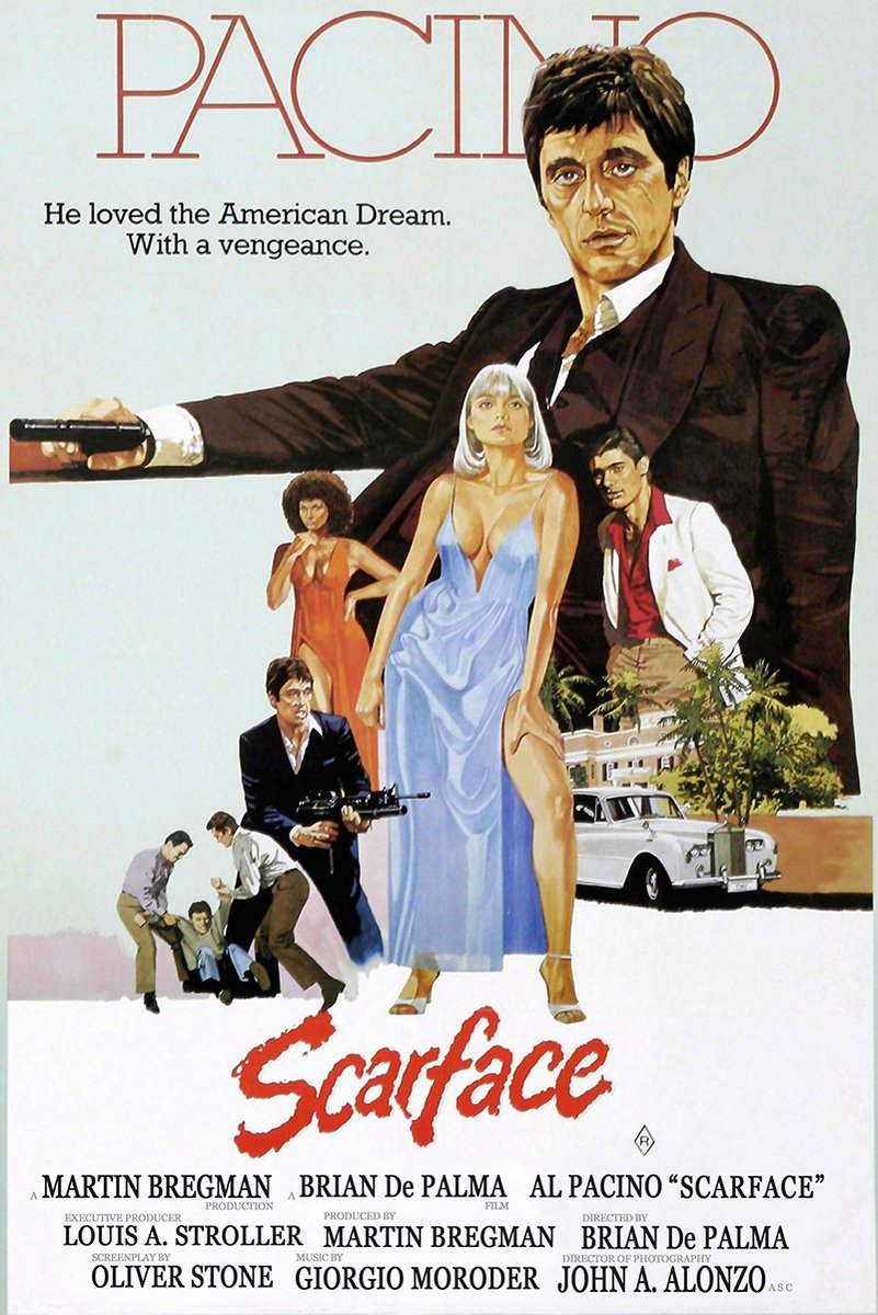 Scarface Al Pacino Movie Poster Decorative Painting (paper and canvas) art poster printing print