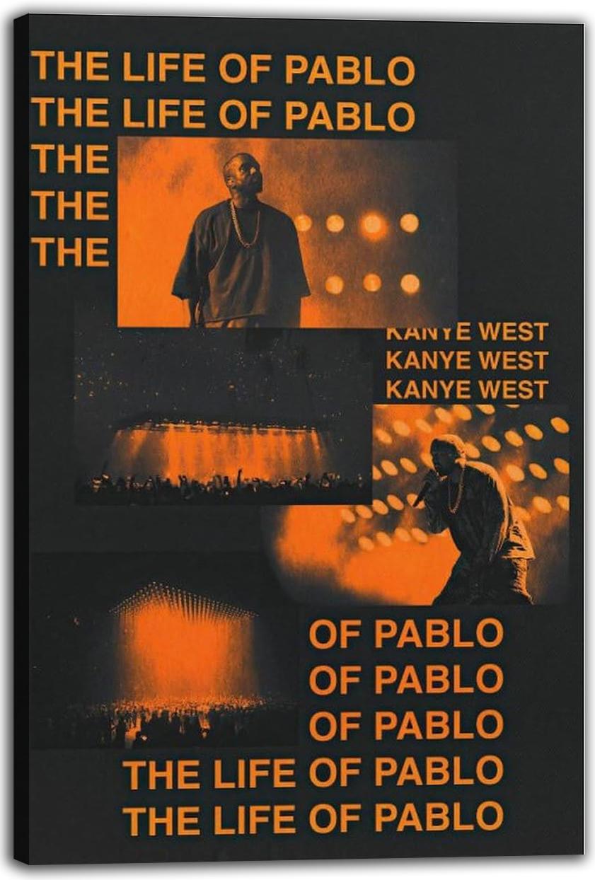 Rapper Kanye West Album Cover Concert Poster(Paper and Canvas) Art Poster Printing Print