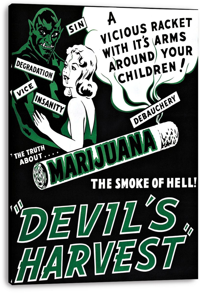 Devil's Harvest Anti-Marijuana Propaganda Decorative Painting (paper and canvas) art poster printing print