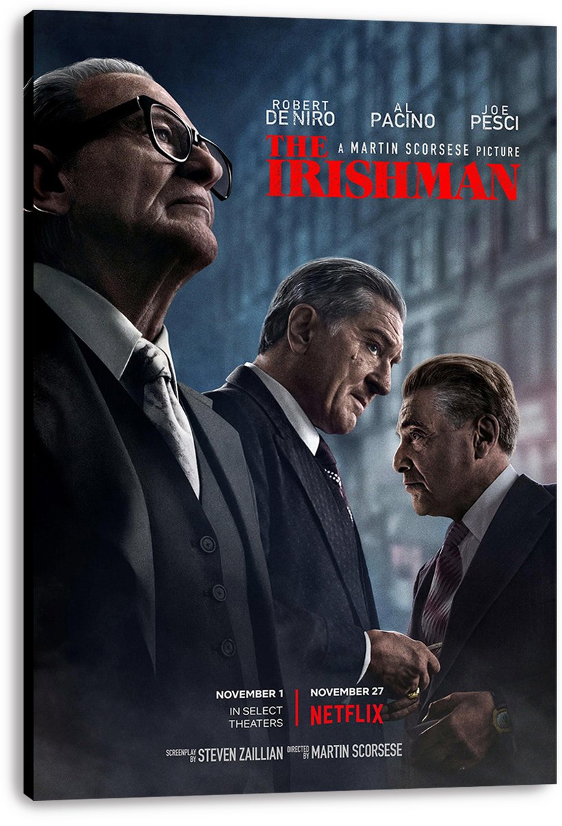 The Irishman Robert De Niro Al Pacino Joe Pesci Movie Decorative Painting (paper and canvas) art poster printing print