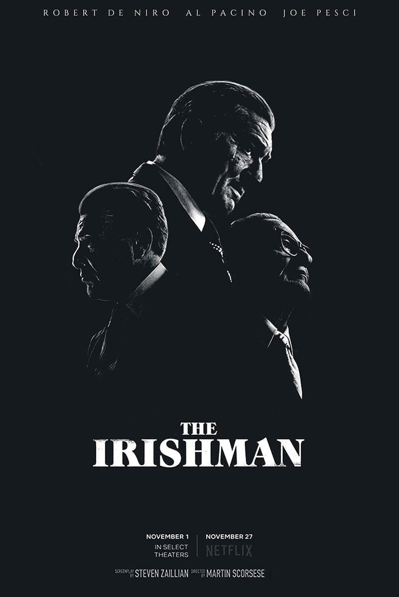 The Irishman Robert De Niro Al Pacino Joe Pesci Movie Poster Decorative Painting (paper and canvas) art poster printing print