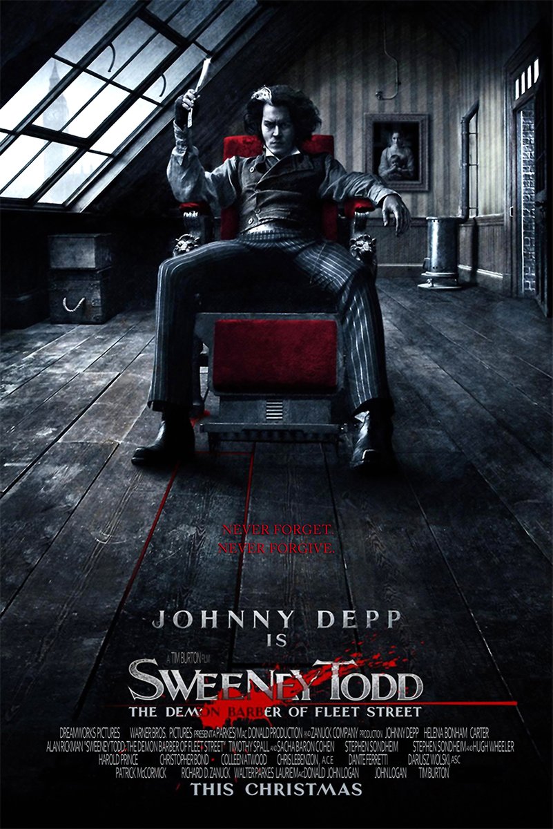 Johnny Depp Sweeney Todd Decorative Painting (paper and canvas) art poster printing print