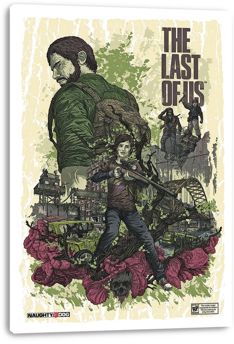 The Last of Us Joel and Ellie Decorative Painting (paper and canvas) art poster printing print