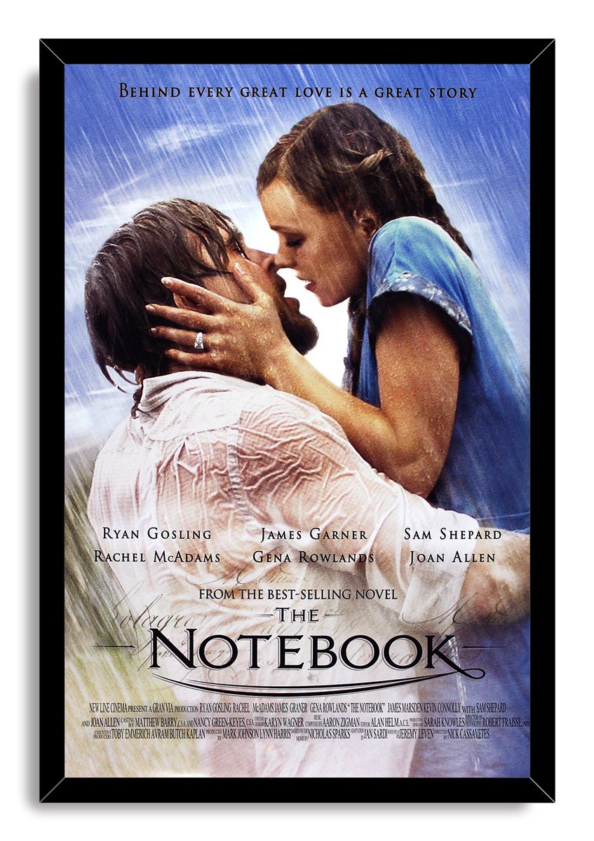 The Notebook Movie Poster Ryan Gosling Rachel McAdams Kiss Decorative Painting (paper and canvas) art poster printing print