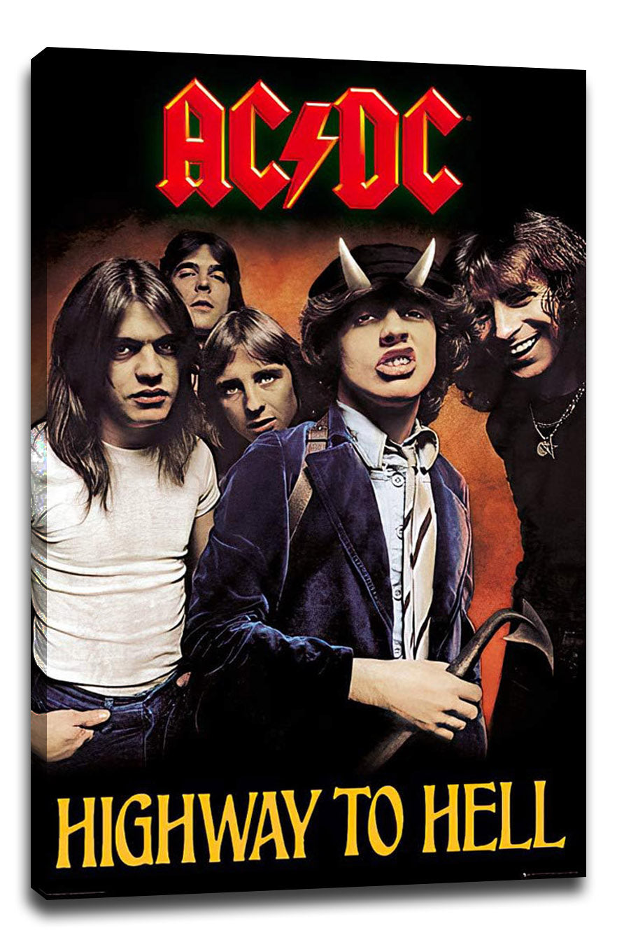 AC/DC-Highway To Hell Music (Paper and Canvas) Art Poster Printing Print