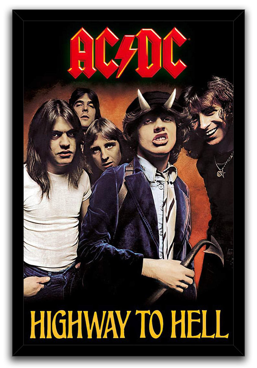 AC/DC-Highway To Hell Music (Paper and Canvas) Art Poster Printing Print
