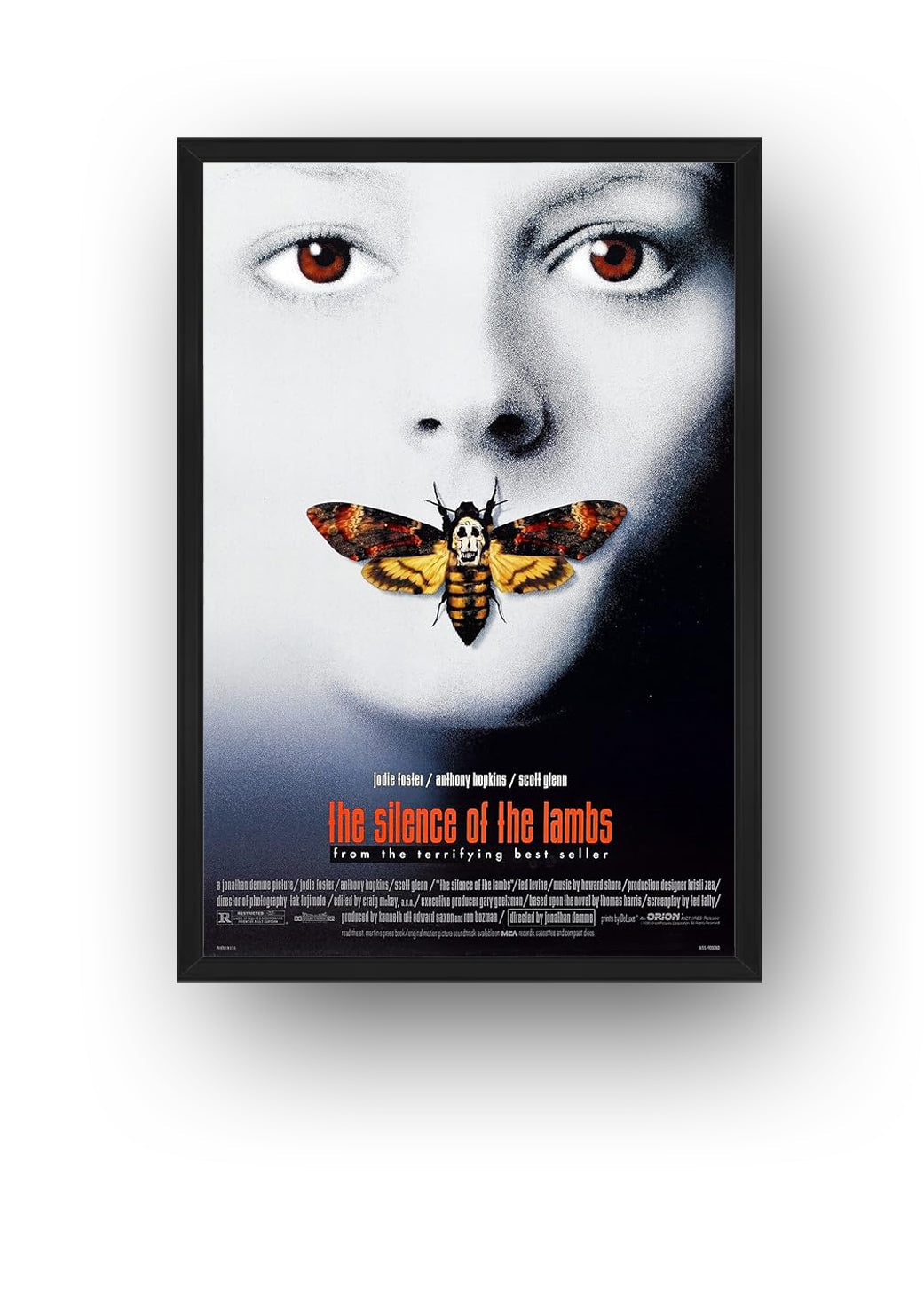 THE SILENCE OF THE LAMBS Movie Poster Hannibal Lecter Anthony Hopkins (Paper and Canvas) Art Poster Printing Print