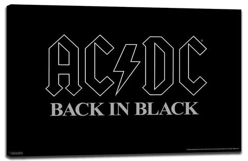 AC/DC Back in Black Music (Paper and Canvas) Art Poster Printing Print