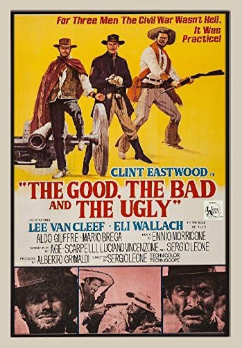 Rare Find Good Bad and The Ugly Clint Eastwood Poster (paper and canvas) art poster printing print
