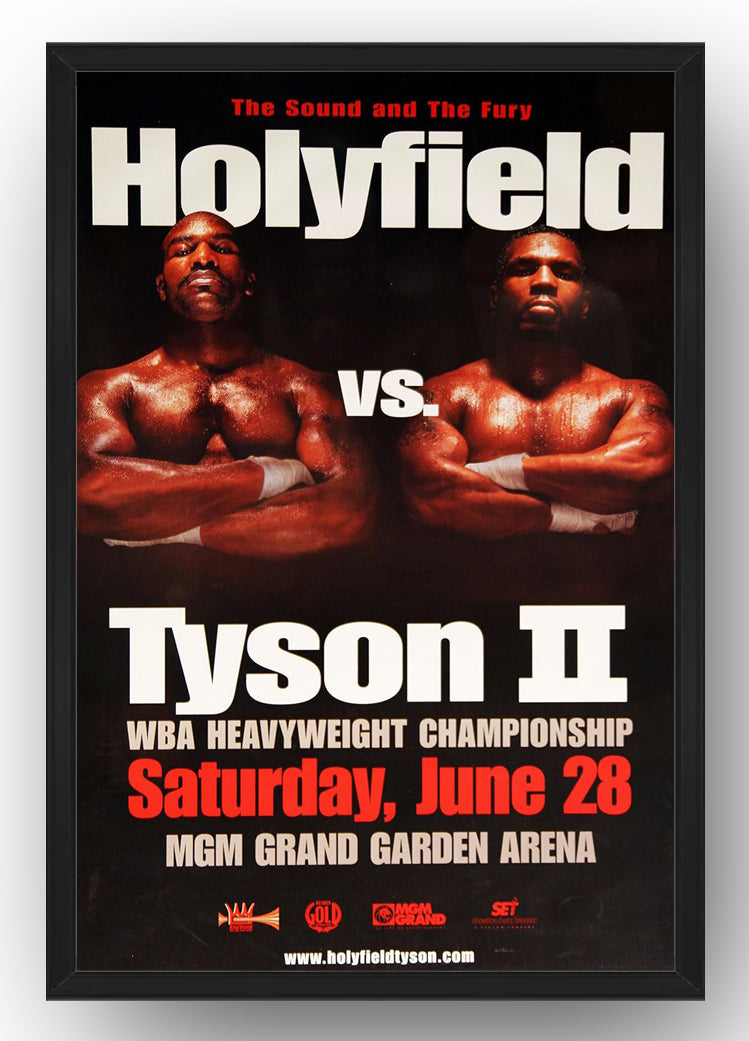 Tyson vs Holyfield II Bite Fight 1997 Grand Boxing Poster (Paper and Canvas) Art Poster Printing Print