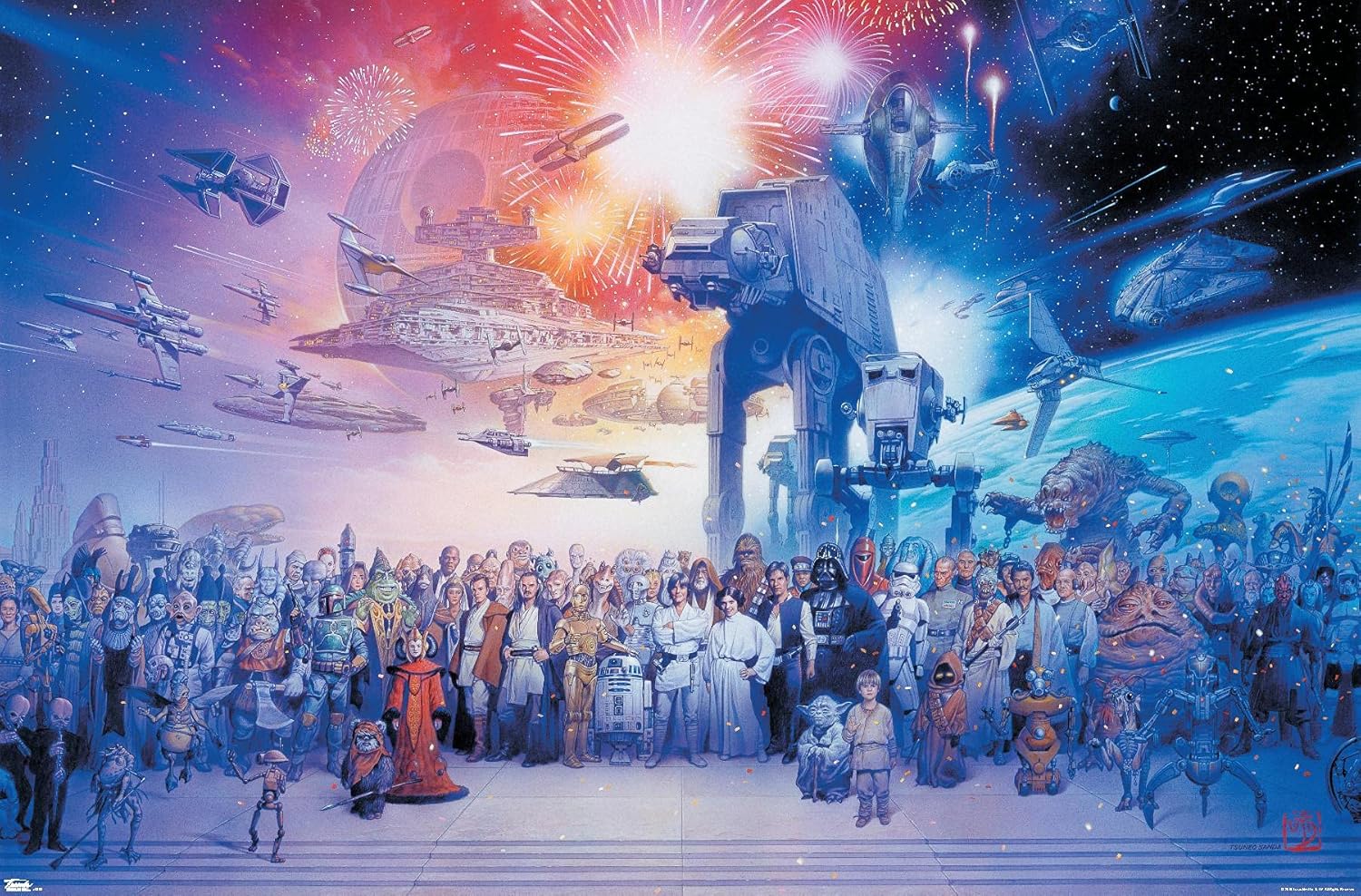 Star Wars: Saga - Galaxy Wall Movie (Paper and Canvas) Art Poster Printing Print