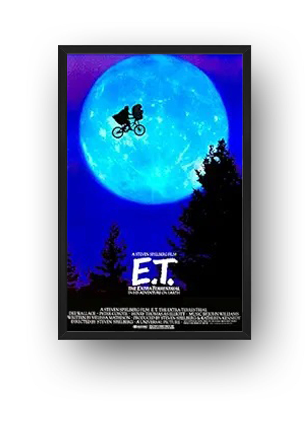 E. T. The Extra Terrestrial Poster Movie Promo ET Moon&Trees(Paper and Canvas) Art Poster Printing Print