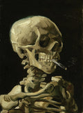 Vincent Van Gogh (Skull with Cigarette, 1885) Decoration (Paper and Canvas) Art Poster Printing Print