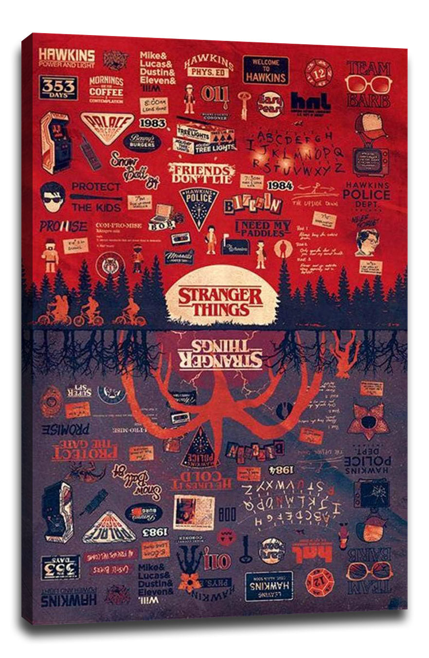 Stranger Things TV Series (Paper and Canvas) Art Poster Printing Print