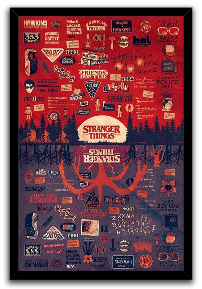 Stranger Things TV Series (Paper and Canvas) Art Poster Printing Print