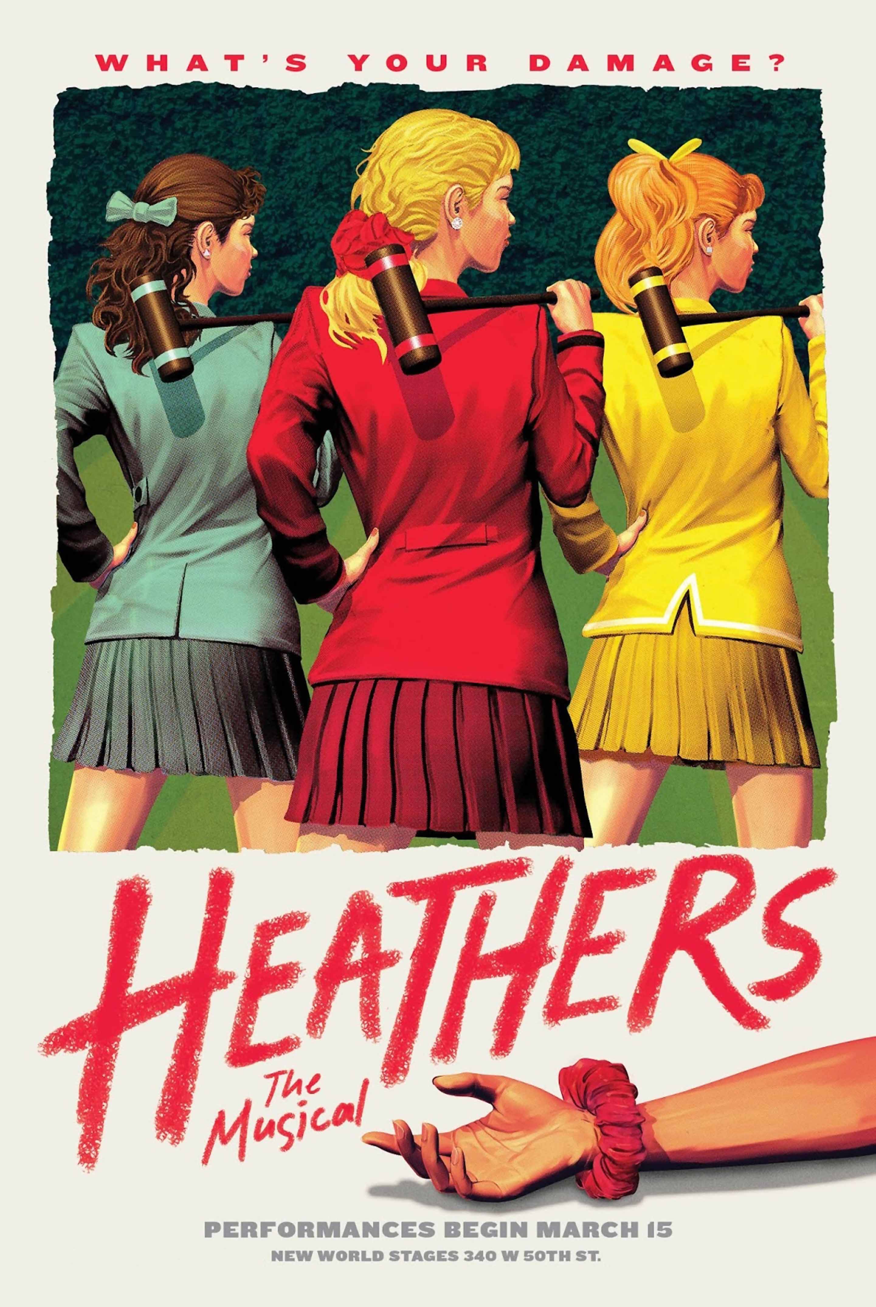 Heathers 1 Poster Broadway Musical Promo Whats Your Damage (Paper and Canvas) Art Poster Printing Print