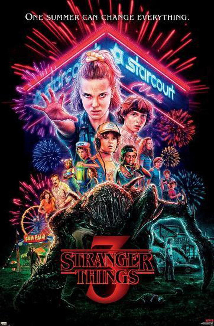 Stranger Things: Season 3 Movie (Paper and Canvas) Art Poster Printing Print
