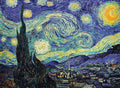 The Starry Night 1889 by Vincent Van Gogh Decoration (Paper and Canvas) Art Poster Printing Print