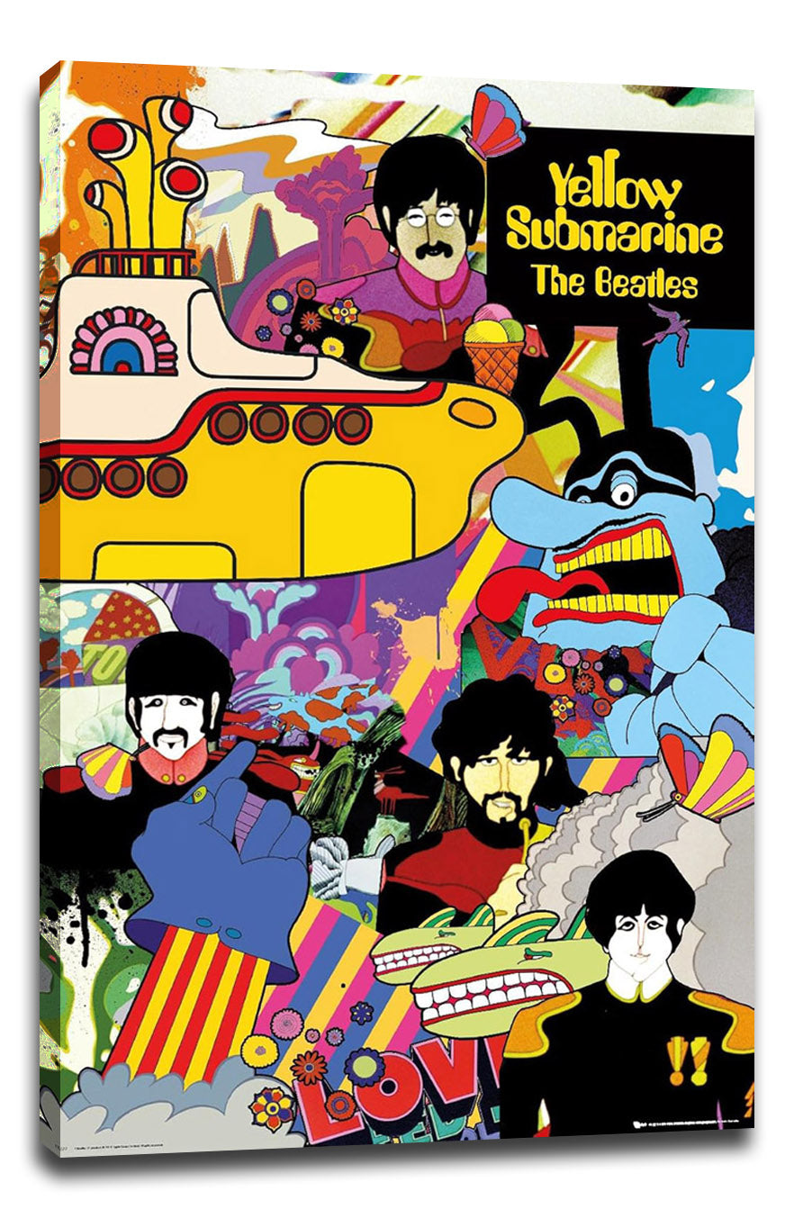 The Beatles - Submarine Collage Wall Music (Paper and Canvas) Art Poster Printing Print