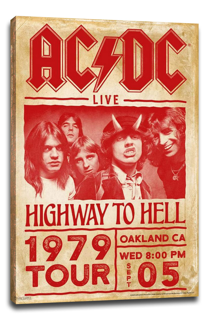 AC/DC Highway to Hell Retro Rock Music (Paper and Canvas) Art Poster Printing Print