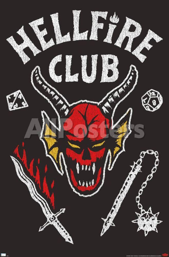 Stranger Things: Season 4 Hellfire Club TV Series (Paper and Canvas) Art Poster Printing Print