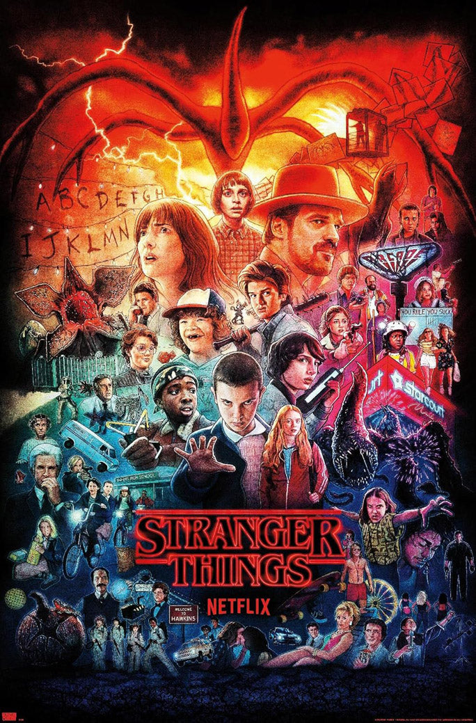 Stranger Things - Three Seasons One Sheet Wall Movie (Paper and Canvas) Art Poster Printing Print