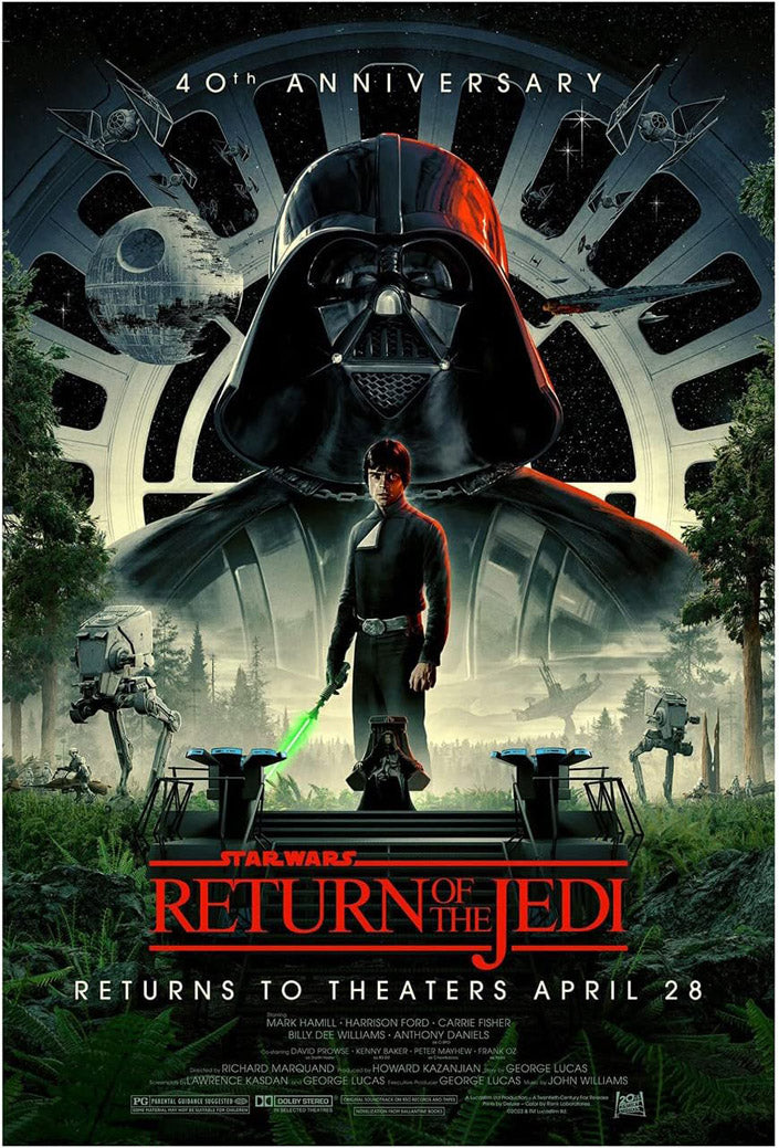 Return of The Jedi 40th Anniversary Poster 80’s Classic Movie (Paper and Canvas) Art Poster Printing Print
