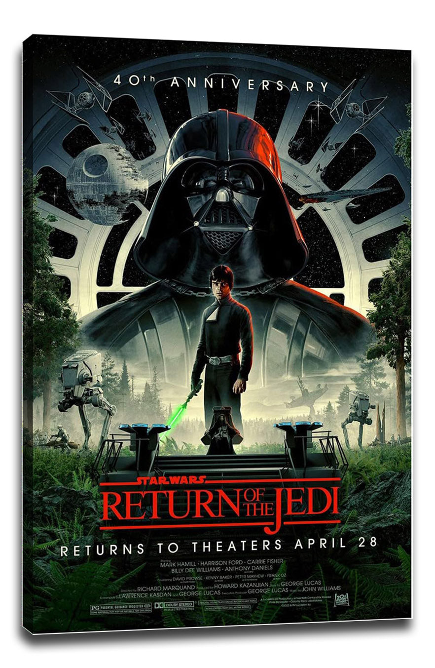 Return of The Jedi 40th Anniversary Poster 80’s Classic Movie (Paper and Canvas) Art Poster Printing Print