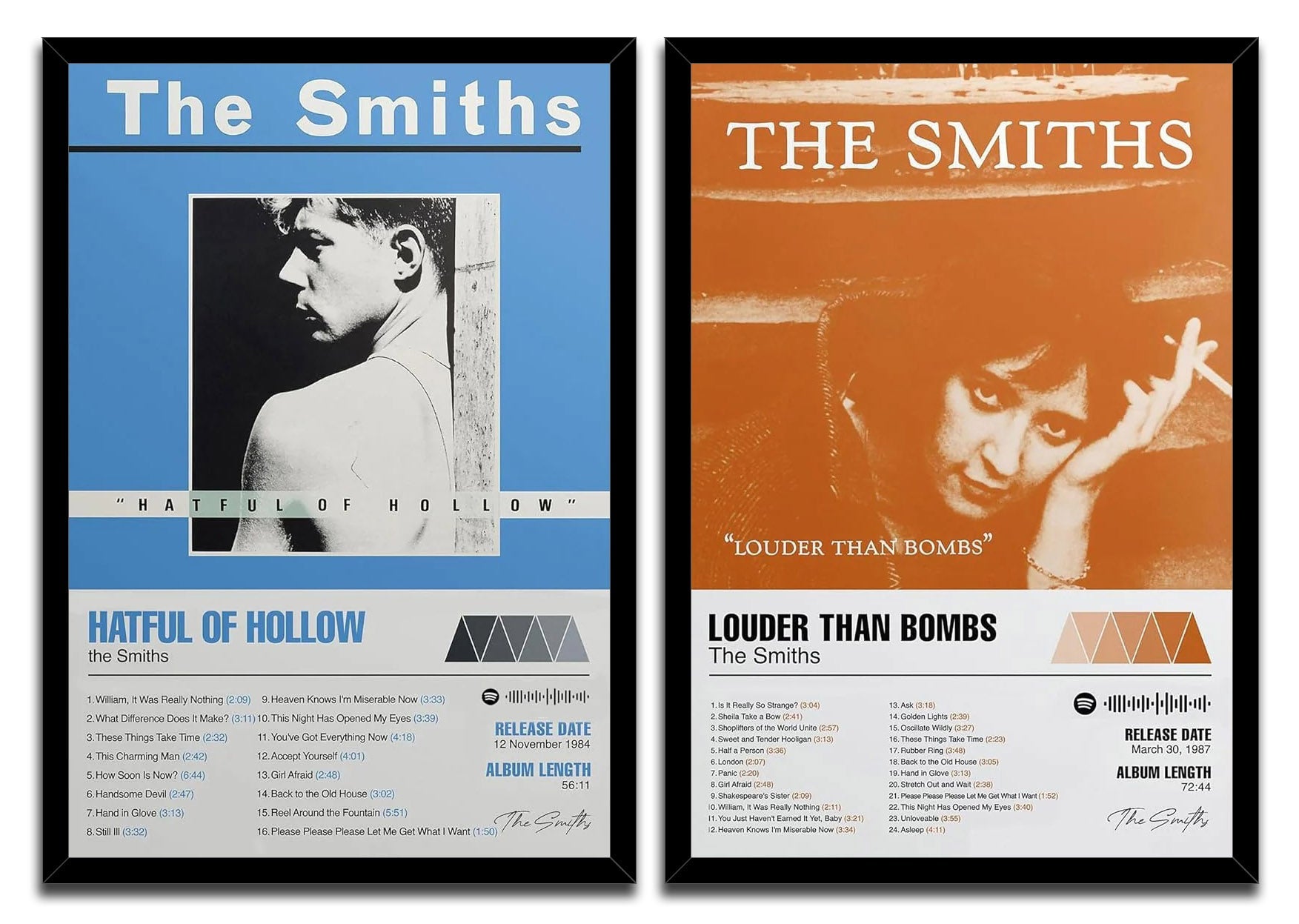 The SMITHS A Set Of 2 Music Posters (Paper and Canvas) Art Poster Printing Print