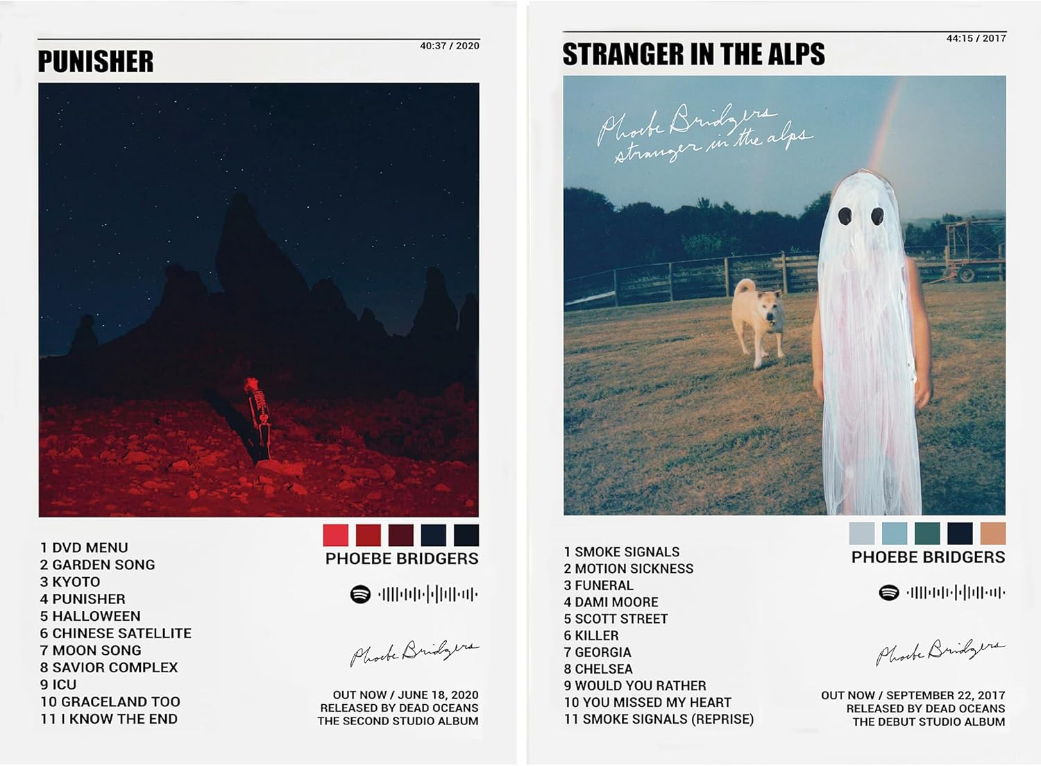 Phoebe Bridgers A Set Of 2 Music Posters (Paper and Canvas) Art Poster Printing Print