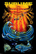 Sublime- Sun & Fish Music (Paper and Canvas) Art Poster Printing Print
