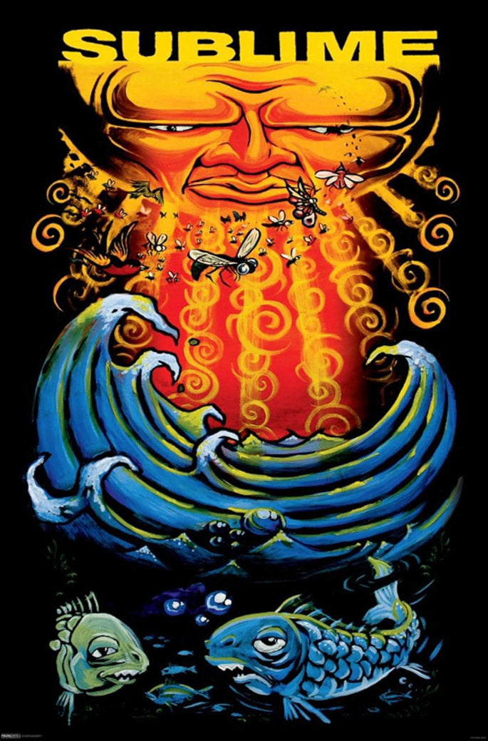 Sublime- Sun & Fish Music (Paper and Canvas) Art Poster Printing Print