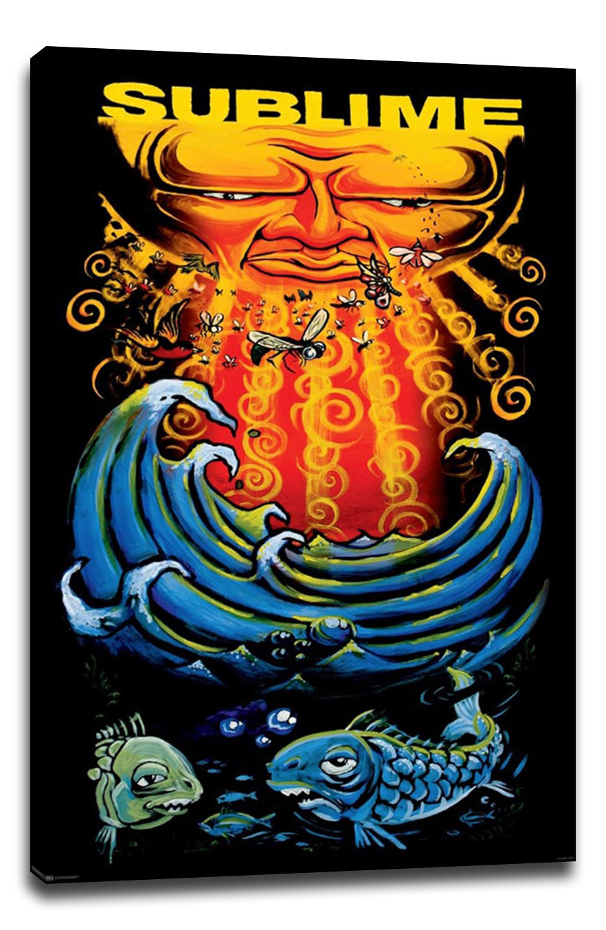 Sublime- Sun & Fish Music (Paper and Canvas) Art Poster Printing Print