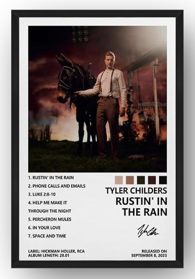 Tyler Childers Poster Rustin' in The Rain Album Cover Poster Posters (Paper and Canvas) Art Poster Printing Print
