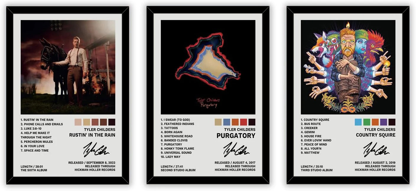 Tyler Childers Poster A Set of 3 Album Decorative Painting (paper and canvas) art poster printing print