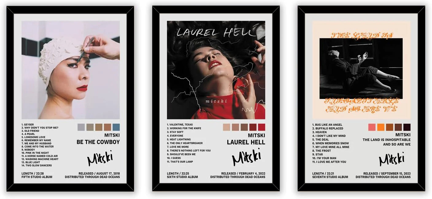 Mitski A Set of 3 Album Posters Decorative Painting (paper and canvas) art poster printing print