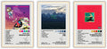 Kanye West Poster A Set of 3 Album Decorative Painting Wall (paper and canvas) art poster printing print