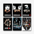 Scream Set of 6 Vintage Horror Movie Poster (paper and canvas) art poster printing print