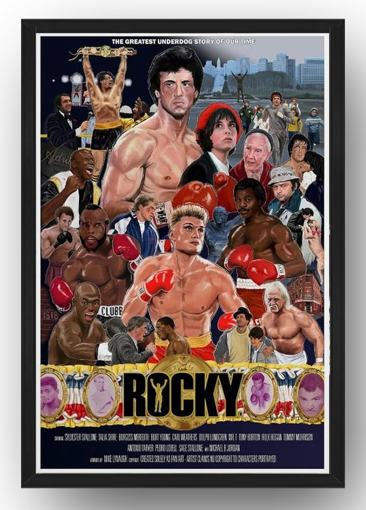 Rocky‎ Movie Poster(Paper and Canvas) Art Poster Printing Print