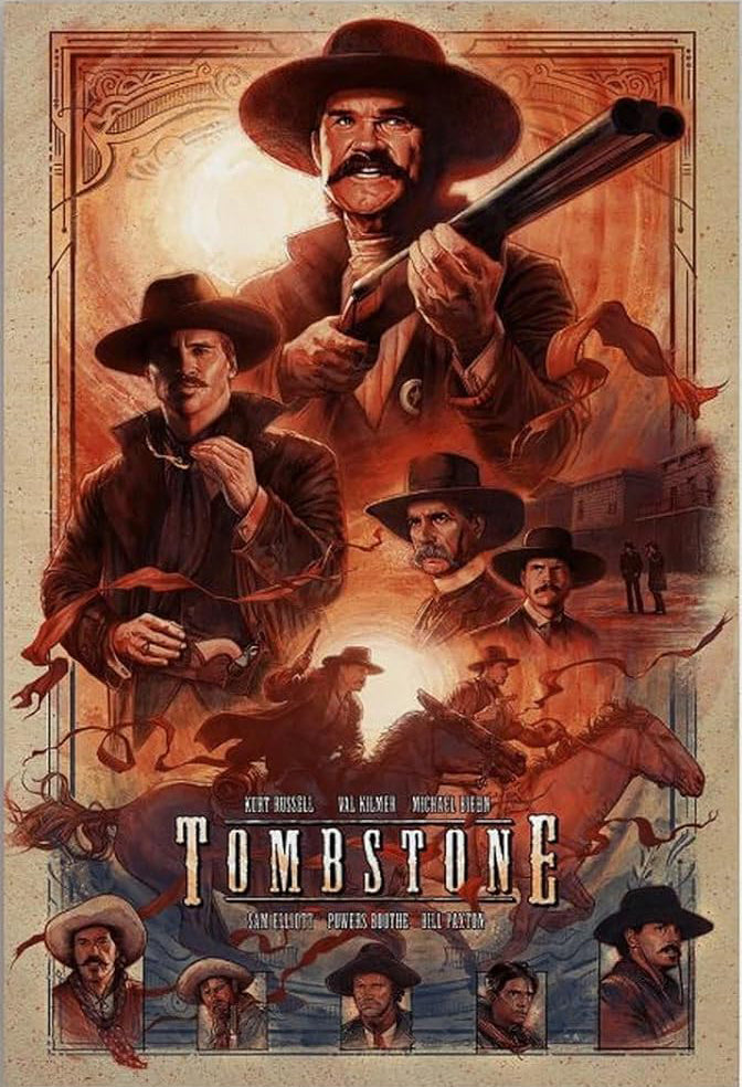Tombstone Movie Poster(Paper and Canvas) Art Poster Printing Print