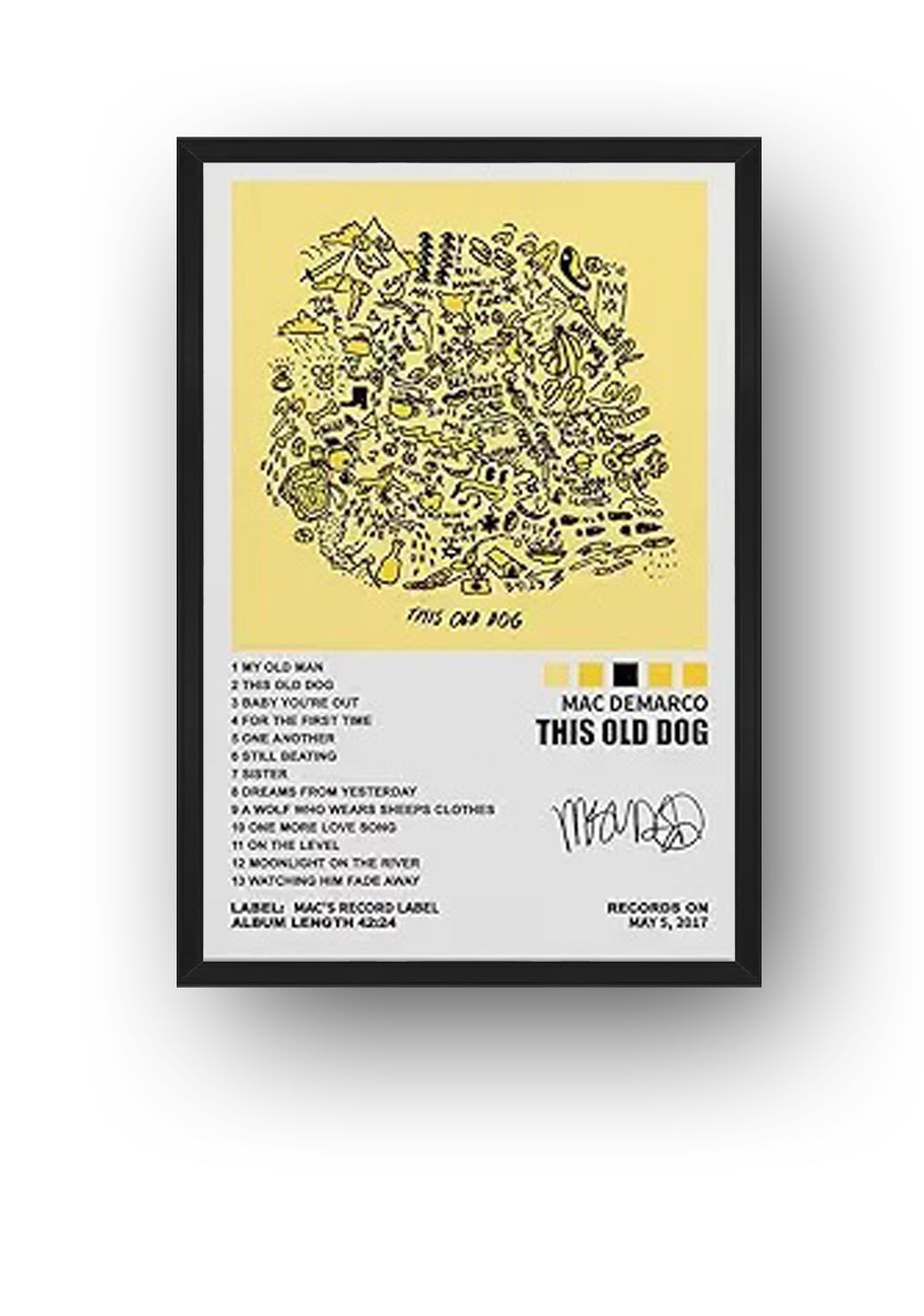 Mac DeMarco This Old Dog Album Cover Music Posters for Room (Paper and Canvas) Art Poster Printing Print