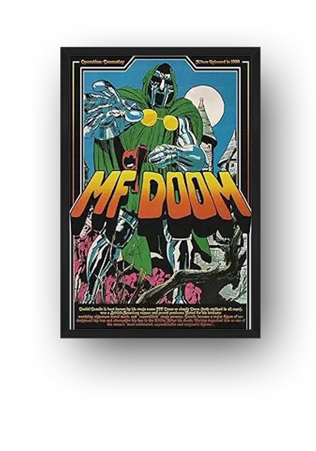 MF Doom Album Cover Hip hop Comic (Paper and Canvas) Art Poster Printing Print